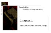 PL/SQLPL/SQL Oracle11g: PL/SQL Programming Chapter 1 Introduction to PL/SQL.