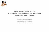 One Size Fits All? A Simple Technique to Perform Several NLP Tasks Daniel Gayo Avello (University of Oviedo)
