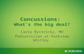 Concussions: What’s the big deal? Carla Bystricky, MD Pediatrician at Parkview Whitley.