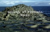 Geology of Plutonic Rocks. Igneous plutonic rocks Formed – –900 degree C –50 km depth Uplift to earth surface Enormous decrease in confining pressure.