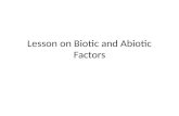 Lesson on Biotic and Abiotic Factors. Keywords for today Biotic Abiotic Climate.