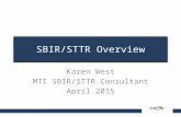 SBIR/STTR Overview Karen West MTI SBIR/STTR Consultant April 2015