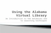 An Introduction to the databases and to searching techniques.