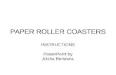 PAPER ROLLER COASTERS INSTRUCTIONS PowerPoint by Alisha Benawra