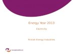 Energy Year 2013 Electricity Finnish Energy Industries.