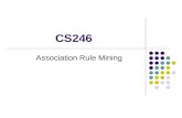 CS246 Association Rule Mining. Junghoo "John" Cho (UCLA Computer Science)2 Association Rule Mining What is the problem? What is an association rule?
