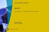 Universiteit Utrecht BLAST CD Session 2 | Wednesday 4 May 2005 Bram Raats Lee Provoost.