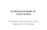 Evoked potentials II VEP, BAEP doc. MUDr. Valja Kellerová, DrSc. Department of Neurology.