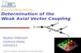 Hartmut Abele, Technische Universität Wien Bastian Märkisch Hartmut Abele CKM2014 Neutron Beta Decay: Determination of the Weak Axial Vector Coupling.