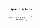 Speech Science Speech production I – Breathing. Topics Energy for speech The physical structures Controlling breathing in speech Homework: a) Kent, Chap.