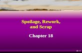 18 - 1 Spoilage, Rework, and Scrap Chapter 18. 18 - 2 Learning Objective 1 Distinguish among spoilage, rework, and scrap.