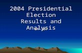 2004 Presidential Election Results and Analysis BA 107.