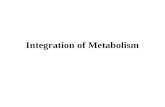 Integration of Metabolism. Cellular Locations for Metabolism Citric Acid Cycle, Oxidative Phosphorelation, Fatty Acid Oxidation - Mitochondria Glycolysis.