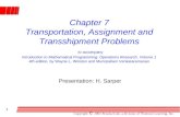 Copyright © 2003 Brooks/Cole, a division of Thomson Learning, Inc. 1 Chapter 7 Transportation, Assignment and Transshipment Problems to accompany Introduction.