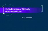 Hybridization of Search Meta-Heuristics Bob Buehler.