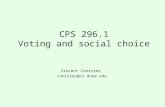CPS 296.1 Voting and social choice Vincent Conitzer conitzer@cs.duke.edu.