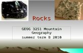 Rocks GEOG 3251 Mountain Geography summer term B 2010.