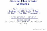 Network Security7-1 Secure Electronic Commerce Prof. Amir Herzberg Seminar 89-957, Wedn. 6-8pm CS Dept., Bar Ilan University סמינר : אבטחת סחר אלקטרוניAmir.