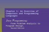 Chapter 1: An Overview of Computers and Programming Languages J ava P rogramming: From Problem Analysis to Program Design, From Problem Analysis to Program.