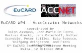 EuCARD WP4 - Accelerator Networks coordinated by Ralph Assmann, Jean-Marie De Conto, Mariusz Grecki, Jens Osterhoff, Walter Scandale, Peter Spiller, Ezio.