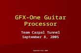 Capstone Fall 2005 GFX-One Guitar Processor Team Carpal Tunnel September 8, 2005.