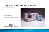 Agilent 7500 Series ICP-MS An Introduction Presented By: Ferdi Ferdian Kusnadhi.