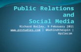 Richard Bailey, 9 February 2011  | @behindthespin | #prlecsm.