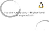 1 Parallel Computing—Higher-level concepts of MPI.
