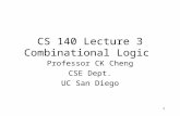 1 CS 140 Lecture 3 Combinational Logic Professor CK Cheng CSE Dept. UC San Diego.