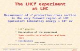 Prague – September 9, 2005The LHCf experiment at LHCOscar Adriani The LHCf experiment at LHC Oscar Adriani INFN Sezione di Firenze - Dipartimento di Fisica.