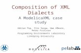 Composition of XML Dialects A ModelicaXML case study Adrian Pop, Ilie Savga, Uwe Aßmann, Peter Fritzson Programming Environments Laboratory Linköping University.