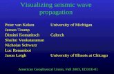 Visualizing seismic wave propagation Peter van KekenUniversity of Michigan Jeroen Tromp Dimitri Komatitsch Caltech Shalini Venkataraman Nicholas Schwarz.