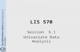 The Information School of the University of Washington LIS 570 Session 6.1 Univariate Data Analysis.