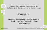 Human Resource Management: Gaining a Competitive Advantage Chapter 1 Human Resource Management: Gaining a Competitive Advantage Copyright © 2010 by the.