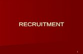 1 RECRUITMENT. 2 Recruitment The process of attracting individuals on a timely basis, in sufficient numbers, and with appropriate qualifications, and.