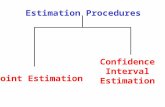 Estimation Procedures Point Estimation Confidence Interval Estimation.