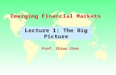 Emerging Financial Markets Prof. Zhiwu Chen Lecture 1: The Big Picture.
