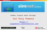 Summer 2008 SimNet Student Walk-Through Cal Poly Pomona .