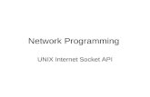 Network Programming UNIX Internet Socket API. Everything in Unix is a File –When Unix programs do any sort of I/O, they do it by reading or writing to.