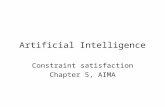 Artificial Intelligence Constraint satisfaction Chapter 5, AIMA