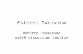 Esterel Overview Roberto Passerone ee249 discussion section.