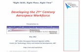 1 -- Labor Aerospace Research Agenda © 2002 Massachusetts Institute of Technology Developing the 21 st Century Aerospace Workforce Presentation to: May
