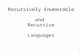 1 Recursively Enumerable and Recursive Languages.