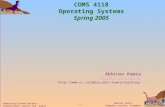 Abhinav Kamra Computer Science, Columbia University 1.1 Operating System Concepts Silberschatz, Galvin and Gagne  2002 COMS 4118 Operating Systems Spring.