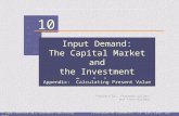 10 © 2004 Prentice Hall Business PublishingPrinciples of Economics, 7/eKarl Case, Ray Fair Input Demand: The Capital Market and the Investment Decision.