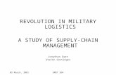05 March, 2001EMGT 364 REVOLUTION IN MILITARY LOGISTICS A STUDY OF SUPPLY-CHAIN MANAGEMENT Jonathan Darr Steven Sattinger.