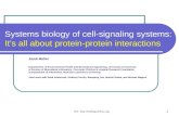 JM -  1 Systems biology of cell-signaling systems: It's all about protein-protein interactions Jarek Meller Departments of Environmental.