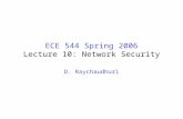 ECE 544 Spring 2006 Lecture 10: Network Security D. Raychaudhuri.