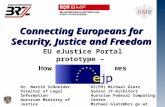 Connecting Europeans for Security, Justice and Freedom EU eJustice Portal prototype – How a vision becomes reality Dr. Martin Schneider Director of Legal.