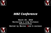 MBZ Conference March 29, 2010 Mastering a Long Distance Relationship Hosted by M aster V oid & esclave.
